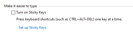 Windows Filter Keys